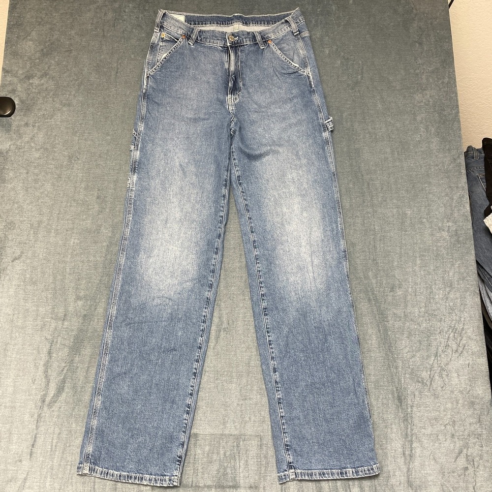 Gap 90's Carpenter Jeans Womens 29/8T Blue Denim Straight Hammer Loop Work Wear